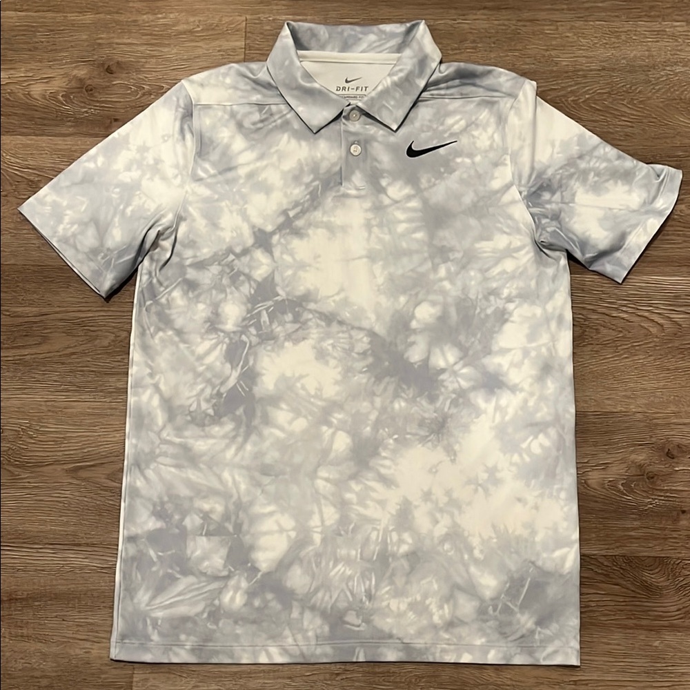 Nike Boys Tie-Dye Gray Polo Shirt